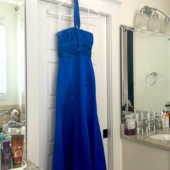 royal blue bridesmaid dresses david's bridal | Davids Dress Size 2 steel blue bridesmaid dresses